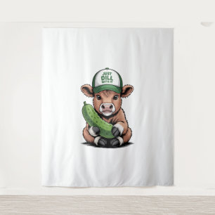 Just Dill mit It Cow , Funny Pickle Wandteppich