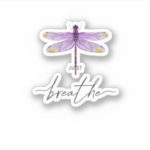 Just Dragonfly Tattoodesign Dandelion Breathe Medi Aufkleber
