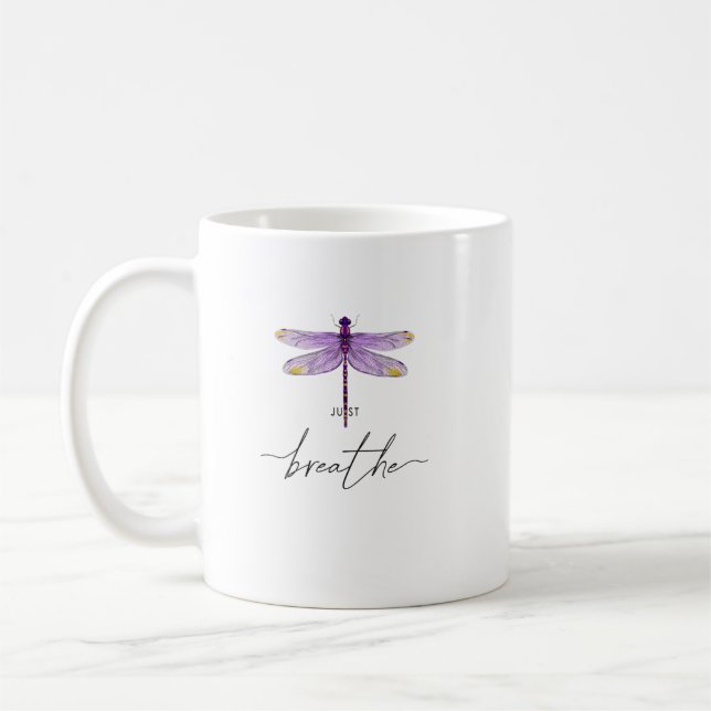 Just Dragonfly Tattoodesign Dandelion Breathe Medi Kaffeetasse (Links)