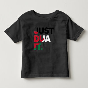 Just Dua It Palestina Flag Moslem Zitate Typograph Kleinkind T-shirt