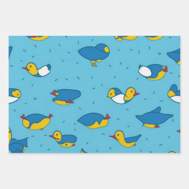 Just Ducky Geschenkpapier Set (Vorderseite)