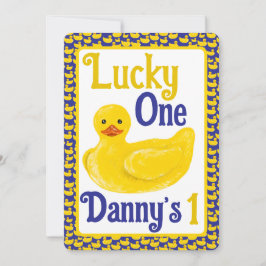 Just Ducky Lucky Einladung zum ersten Geburtstag