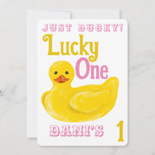 Just Ducky Lucky Einladung zum ersten Geburtstag