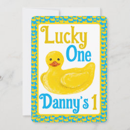 Just Ducky Lucky Einladung zum ersten Geburtstag