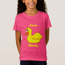 Just Ducky Yellow Duck Girls T - Shirt