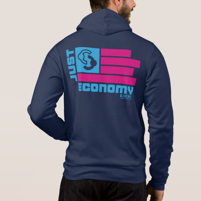 Just Economy Zipper Frontscheibe Hoodie (Rückseite)