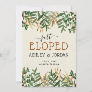 Just Eloped Wedding Ankündigung