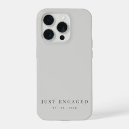 Just Engaged Minimalist Typography Dove Grey iPhone 15 Pro Hülle