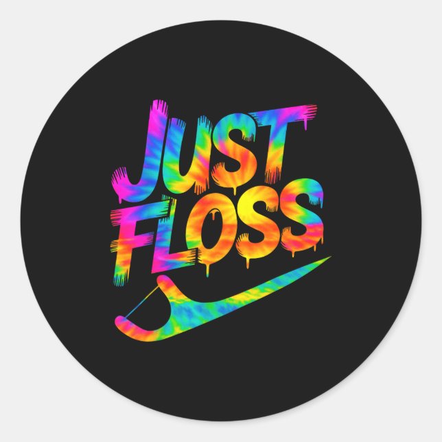 Just Floss Funny Dental Oral Hygienist Rdh Dentist Runder Aufkleber (Vorderseite)