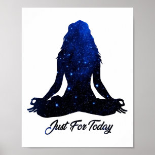 Just For Today Meditation Serenity Yoga Aa Na Nüch Poster