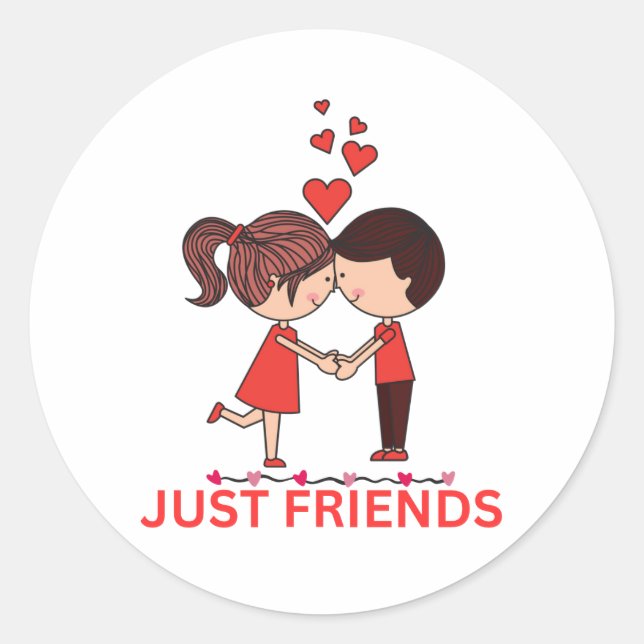 Just Friends Couple Sticker (Vorderseite)