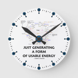 Just Generating A Form Of Usable Energy (Krebs) Runde Wanduhr