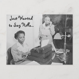 Just Gewollt, um zu sagen Hallo Postcard Postkarte