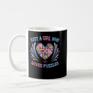 Just Girl Who Lieben Puzzles Jigsaw Puzzle  Kaffeetasse