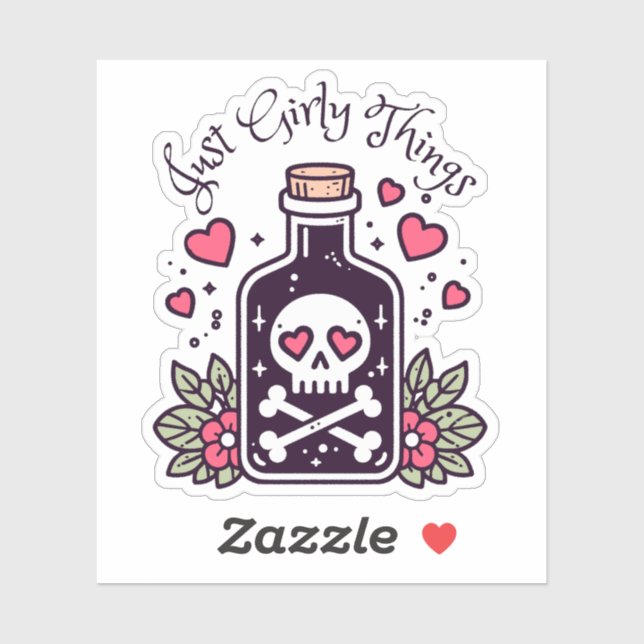 Just Girones Sachen Giison Bottle Funny Halloween Aufkleber (Blatt)