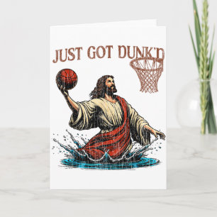 Just Got Dunked Lustiger Tauf-Jesus-Christlicher B Karte