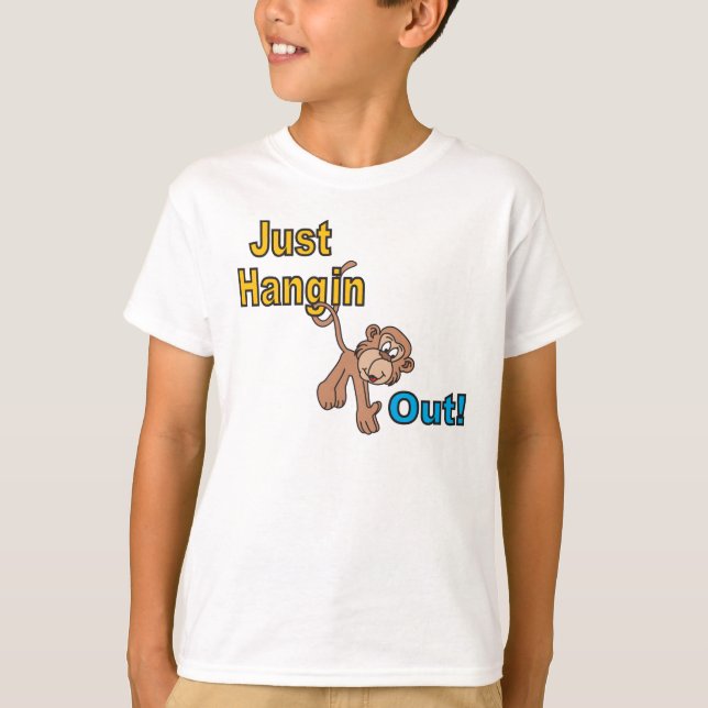 Just Hangin Out Monkey | Cartoon T-Shirt (Vorderseite)
