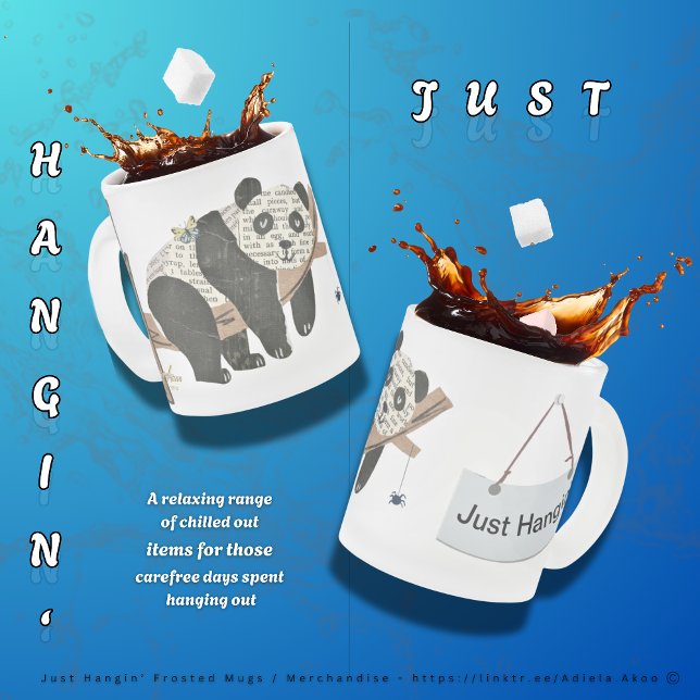 Just Hangins Mattierte Glass Tasse - Adiela Akoo (Just Hangin' Frosted Mugs design by Poet Adiela Akoo. Shop my store for more fab finds & gr8t gifts!)