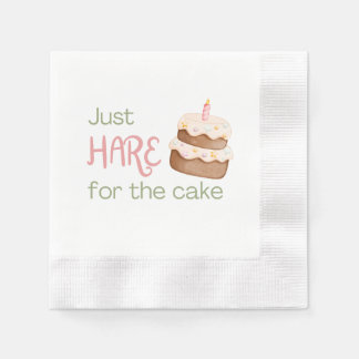 Just "HARE" for the cake dessert napkin Serviette