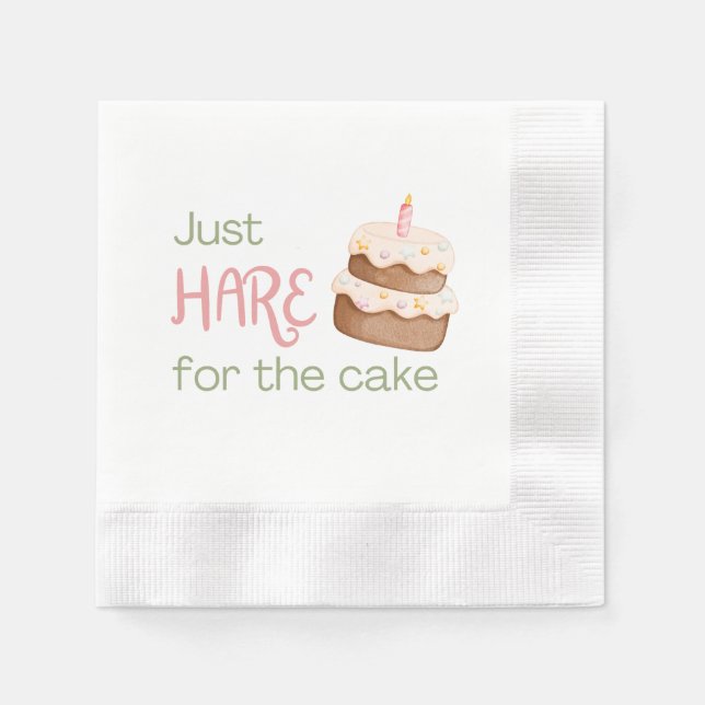 Just "HARE" for the cake dessert napkin Serviette (Vorderseite)