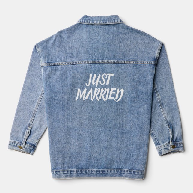 JUST HEIRATETE WEDD GIFT Denim Jean Jacket Jeansjacke (Rückseite)