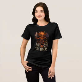"Just Here for the Beer" Demon Art Tri-Blend Shirt