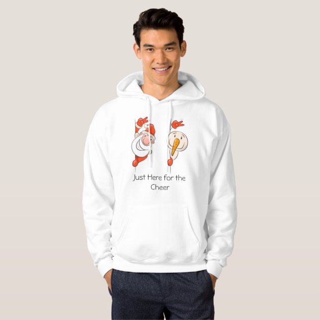 Just Here for the Cheer Christmas Hoodie (Vorne ganz)