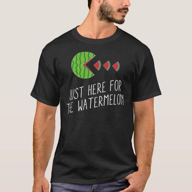 Just Here For The Watermelon Summer Watermelon Ess T-Shirt (Vorderseite)