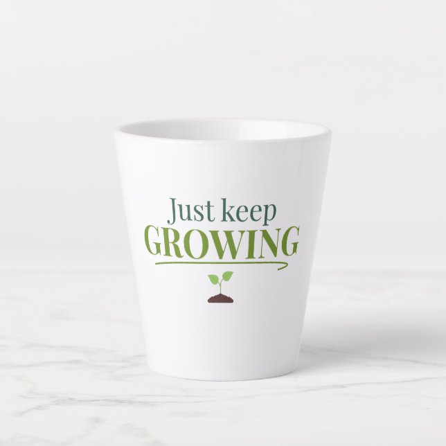 Just Keep Growing Plant Lover– Gardening & Nature  Milchtasse (Vorderseite)