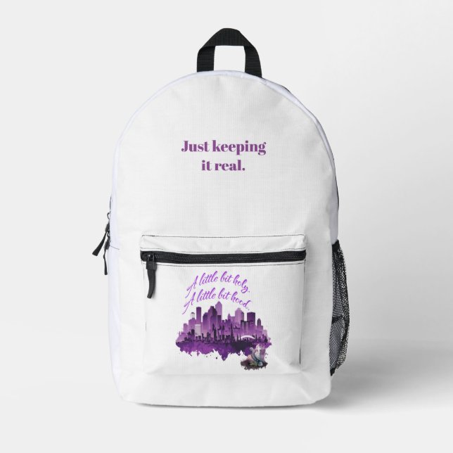 Just Keeping It Real Bedruckter Rucksack (Vorderseite)