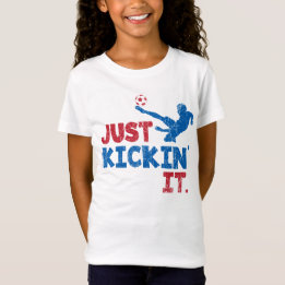 Just Kickin It Fußball Rot & Blau - GraphicLoveSho T-Shirt