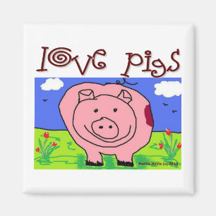 Just Kids at Heart - Pig (1f) - Liebe Magnet