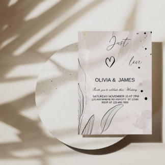 Just Liebe Elegante Hochzeit Einladung