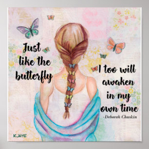 Just Like the Butterfly - Watercolor Art Print Poster