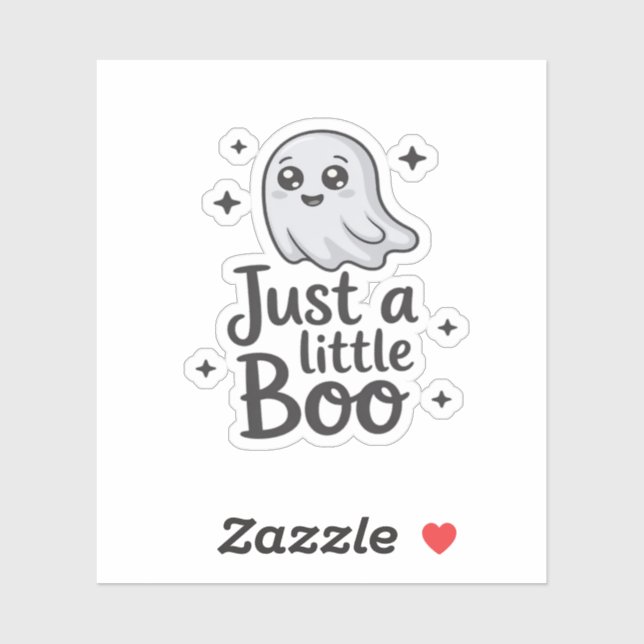 Just Little Boo Funny Design Aufkleber (Blatt)