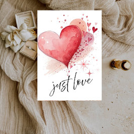 Just Love Hearts Hochzeit-Romantische Herz Hochzei Einladung