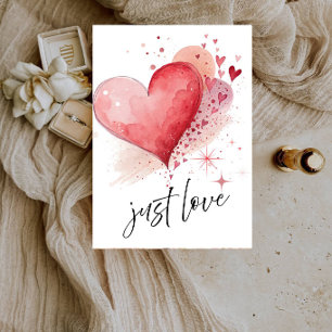 Just Love Hearts Hochzeit-Romantische Herz Hochzei Einladung
