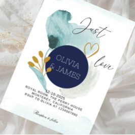 Just Love Hochzeit - Elegante Romantische Hochzeit Einladung