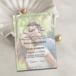 Just Love Text Overlay Photo Wedding  Einladung