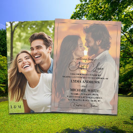 Just Love Text Overlay Photo Wedding  Einladung