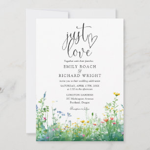 Just Love Wildflowers Florale Hochzeit Alles In Ei Einladung