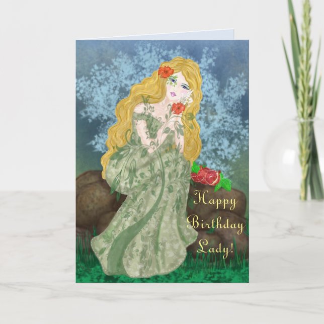 JUST LOVELY BIRTHDAY CARD DANKESKARTE (Vorderseite)