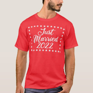 Just Married 2022 Paare Flitterwochen Husband Ehef T-Shirt