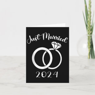 Just Married 2024 Wedding Rings Matching Couple Ne Karte