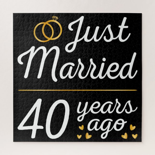 Just Married 40 Years Ago II Puzzle (Vertikal)