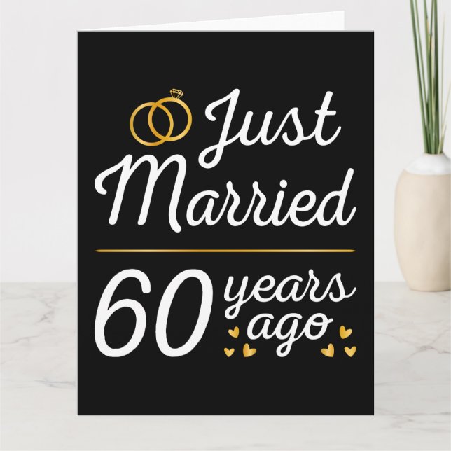 Just Married 60 Years Ago II Karte (Vorderseite)
