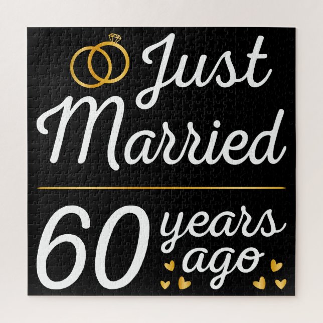 Just Married 60 Years Ago II Puzzle (Vertikal)