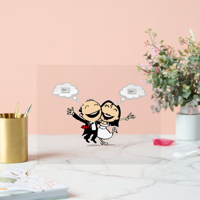 Just married acrylschild (Hochzeit)