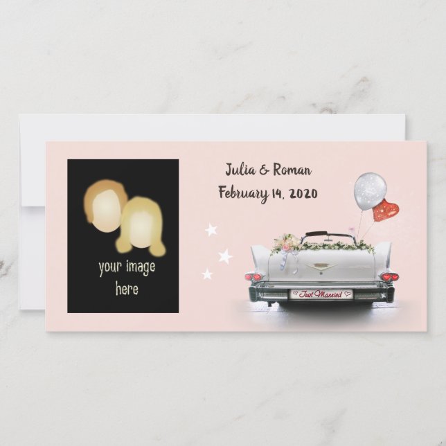 Just Married (anpassbar) Ankündigung (Vorderseite)