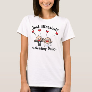 Just Married (Art Wedding Date) T-Shirt
